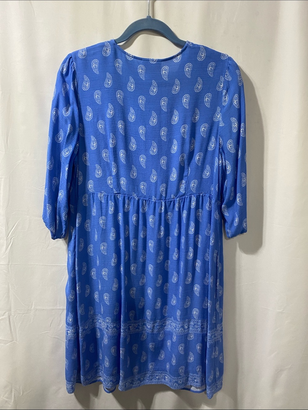 J. Jill Blue Paisley V-Neck Dress - Picture 5 of 10